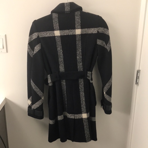 Black/dark Navy Wool Burberry Trench Coat - Picture 8 of 11